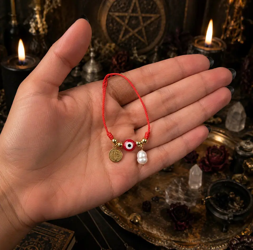 Pulsera de Protección San Benito & Ojo Turco ✨ 2