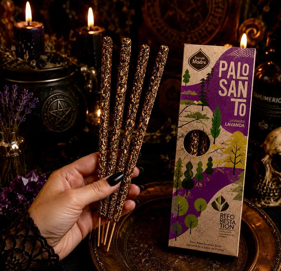 ✨ Sahúmos Palo Santo & Lavanda – 4 Varillas de 17 cm ✨ 1
