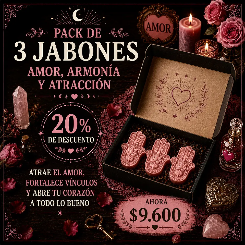 Pack 3 Jabones Ritual de Amor, Atracción y Dulzura 🌹 1
