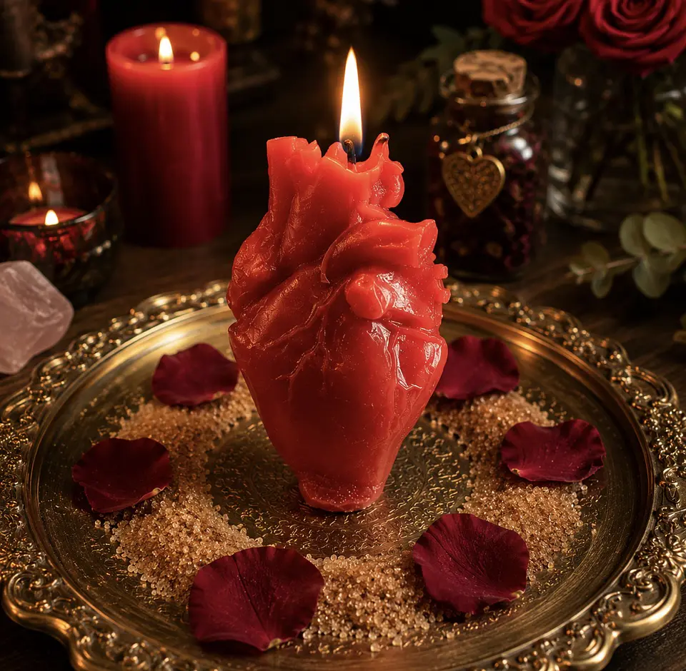 Vela Corazón Anatómico Roja – 10 cm ❤️ 1