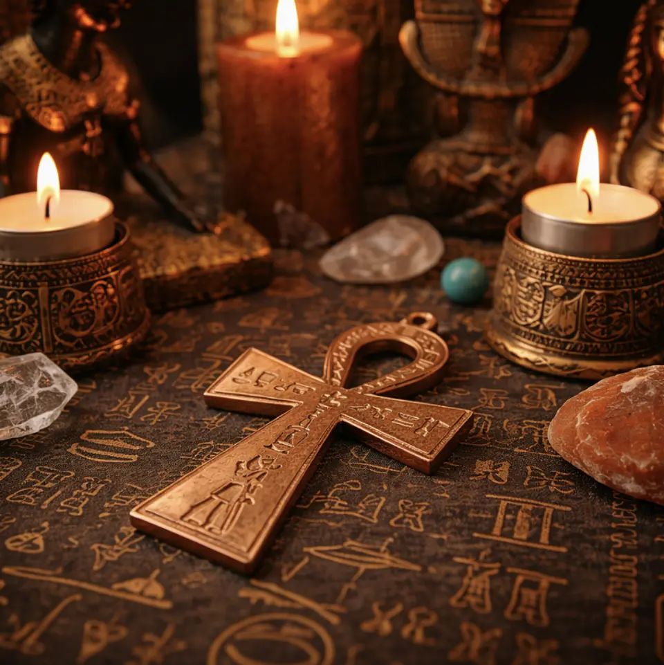 ✨𓋹 Cruz Ankh de Cobre para terapia (8 cm) 𓋹✨ 2