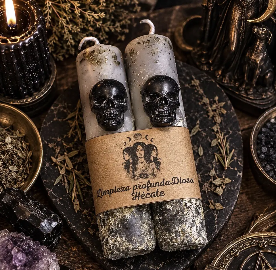 💀 Pack 2 Velas de Limpieza Extrema   Medidas 15 × 3 cm c/u 1