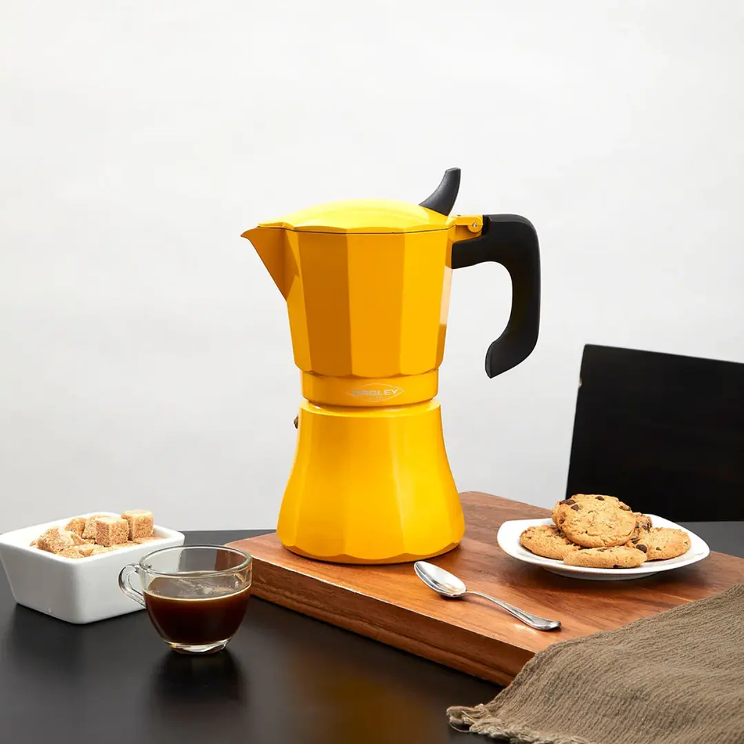 Cafetera Petra 6 tazas color Mostaza 1