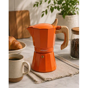 Cafetera Petra 9 tazas color Naranja