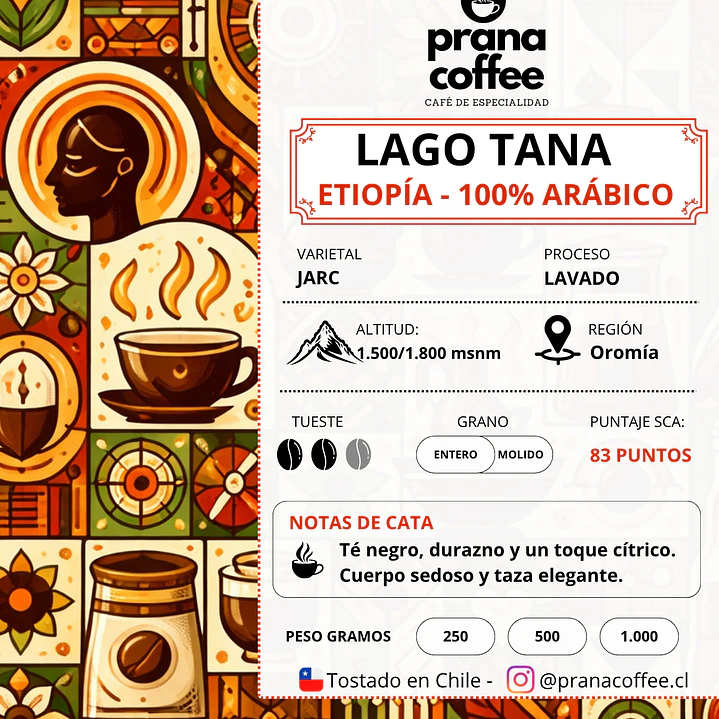 Café de Especialidad Lago Tana, Etiopía 100% Arábica - 250gramos 4