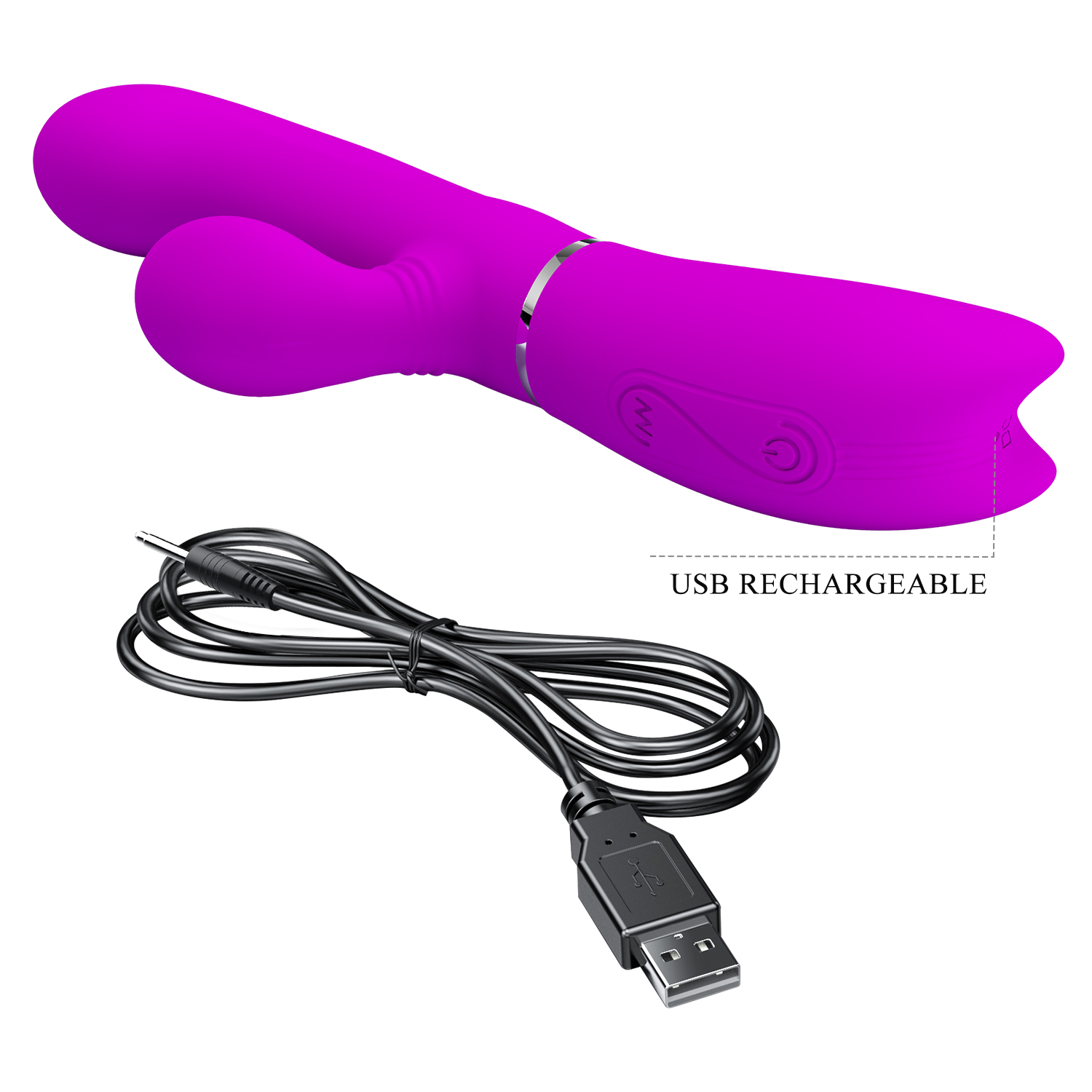 Vibrador con estimulador punto clitori 6