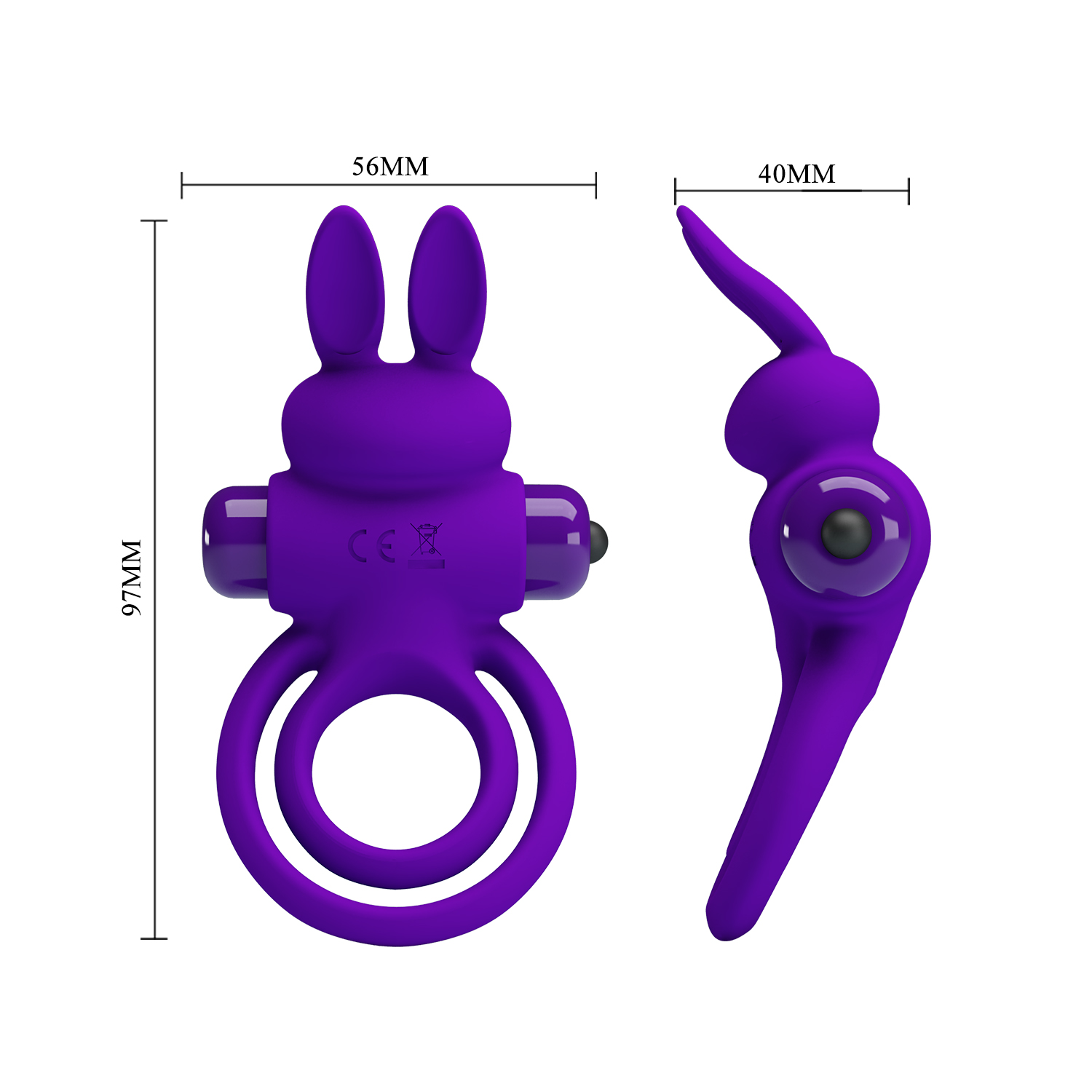 Anillo Vibrador Rabbit III Purpura 6