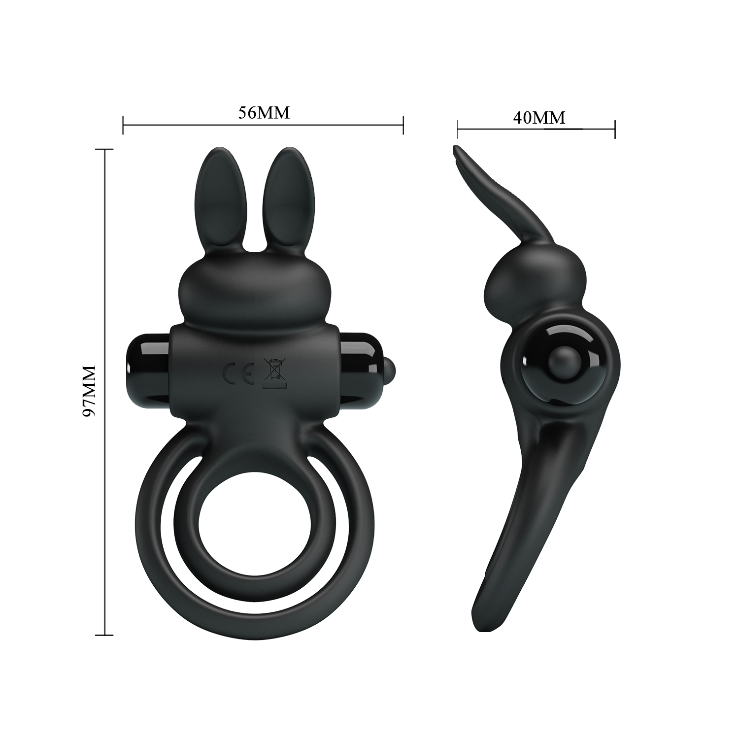 Anillo Vibrador Rabbit IIII Black  6