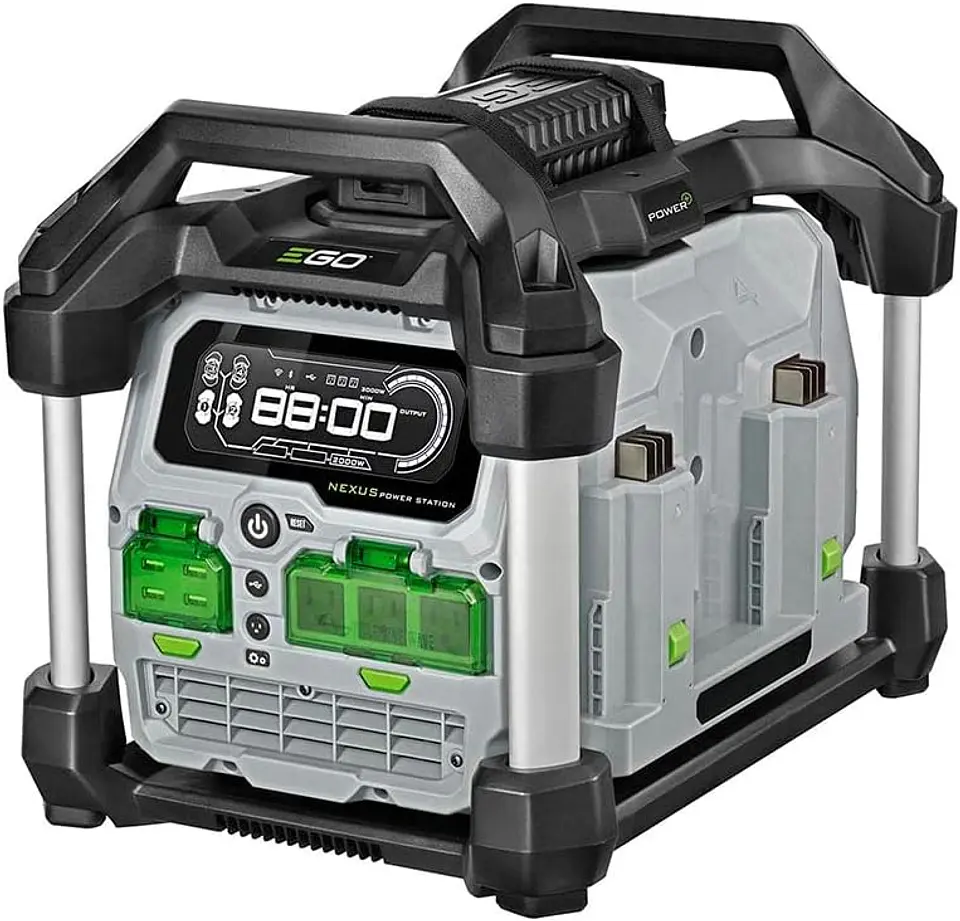 EGO Power+ - Generador eléctrico portátil PST3040 Nexus para interiores y exteriores, 3000W , batería no incluida, color plateado 1