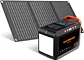 MARBERO Generador solar para camping, estación de energía portátil de 88 Wh, generador de pico de 120 W con panel solar incluido 21 W, CA, CC, USB QC3.0, linterna LED para exterior... - Miniatura 3
