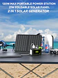 MARBERO Generador solar para camping, estación de energía portátil de 88 Wh, generador de pico de 120 W con panel solar incluido 21 W, CA, CC, USB QC3.0, linterna LED para exterior... - Miniatura 8