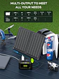 MARBERO Generador solar para camping, estación de energía portátil de 88 Wh, generador de pico de 120 W con panel solar incluido 21 W, CA, CC, USB QC3.0, linterna LED para exterior... - Miniatura 10