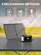 MARBERO Generador solar para camping, estación de energía portátil de 88 Wh, generador de pico de 120 W con panel solar incluido 21 W, CA, CC, USB QC3.0, linterna LED para exterior... - Miniatura 12