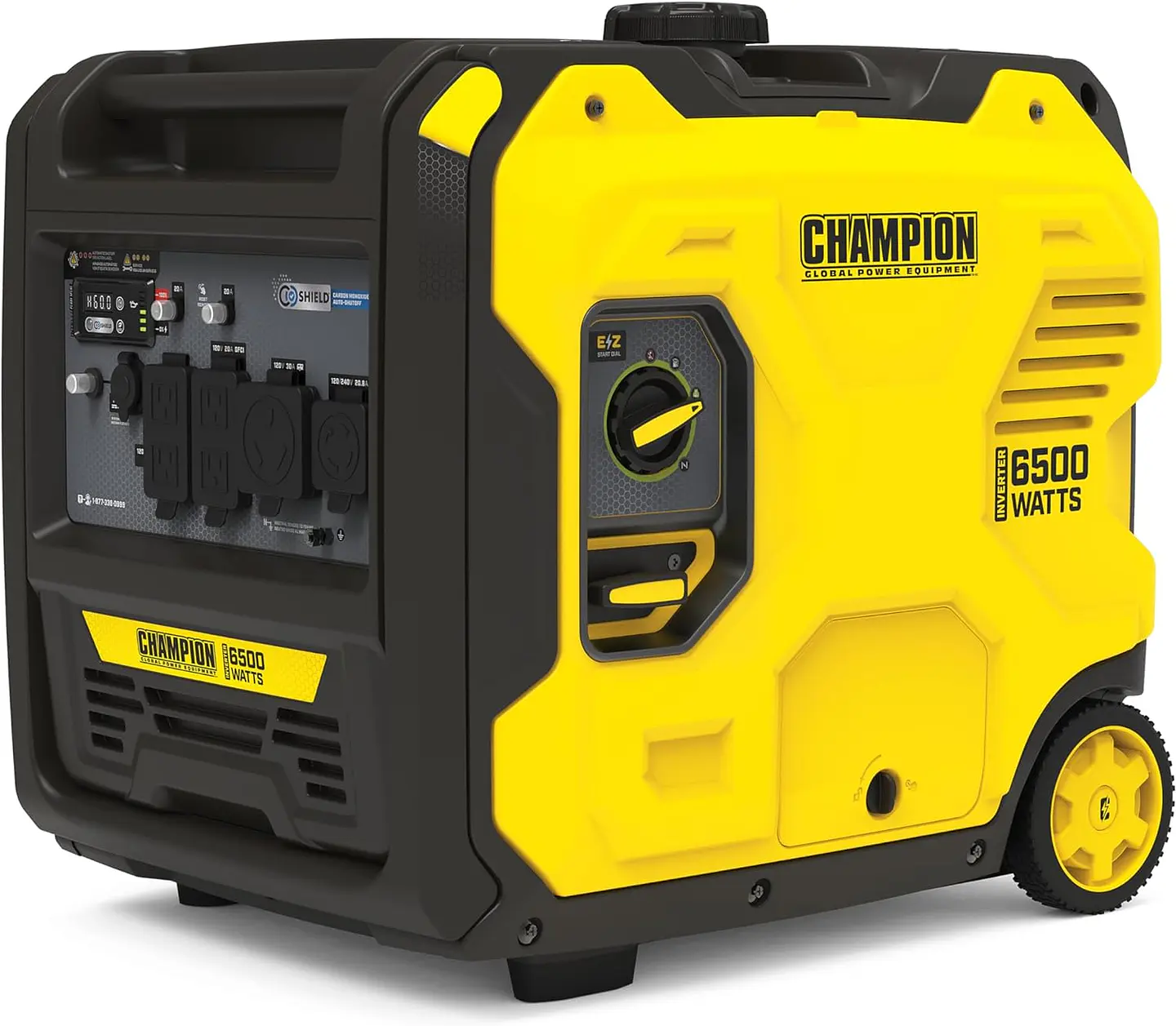 Champion Power Equipment 201238 6500-Watt RV Ready Generador Inverter portátil con tecnología silenciosa y escudo de CO 1