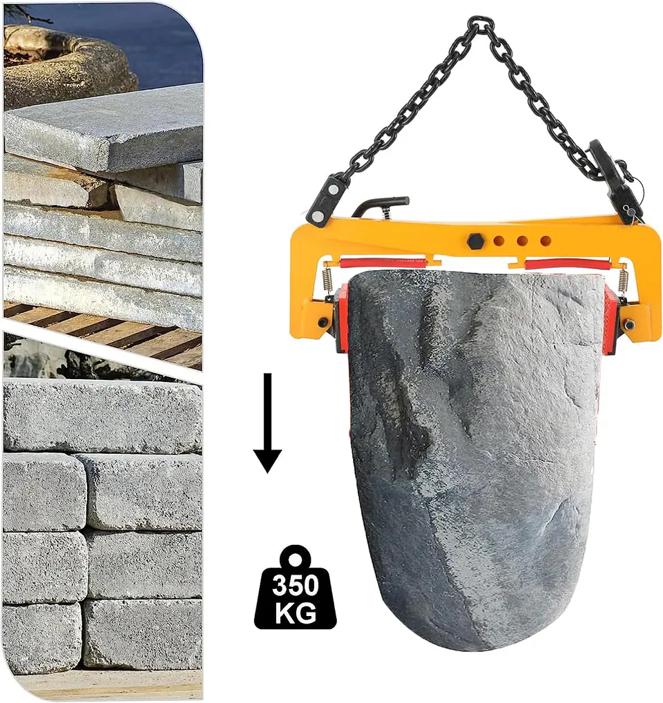 Abrazaderas de elevación de losa de granito de 772 libras, abrazaderas de elevación de piedra de alta resistencia, apertura de mandíbula de hasta 19.68 pulgadas, alicates de elevac... 6