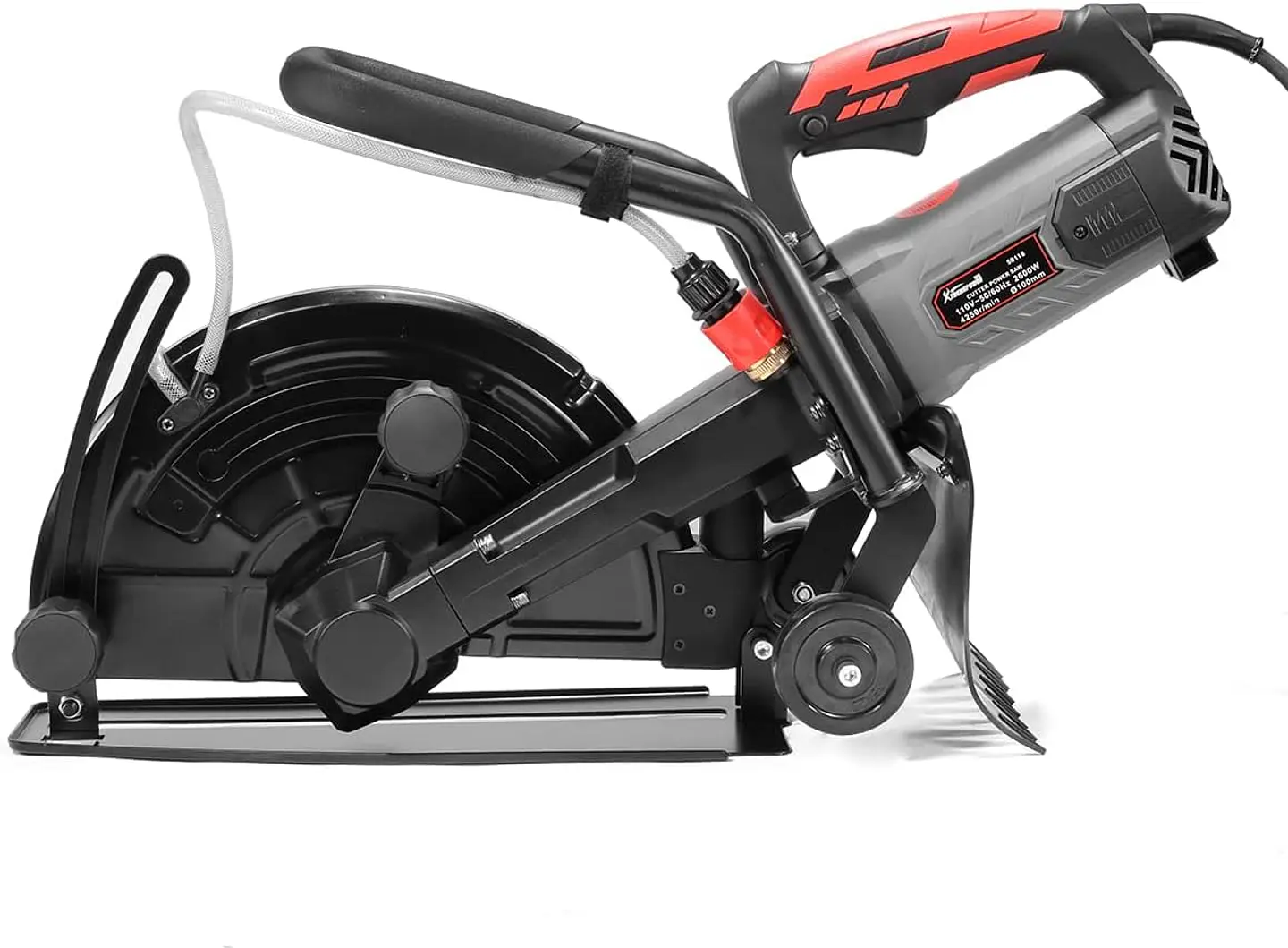 XtremepowerUS Sierra de demostración circular del cortador del disco de la energía eléctrica 3200W para el rodillo de guía de hormigón mojado/seco cortado, 16" 7