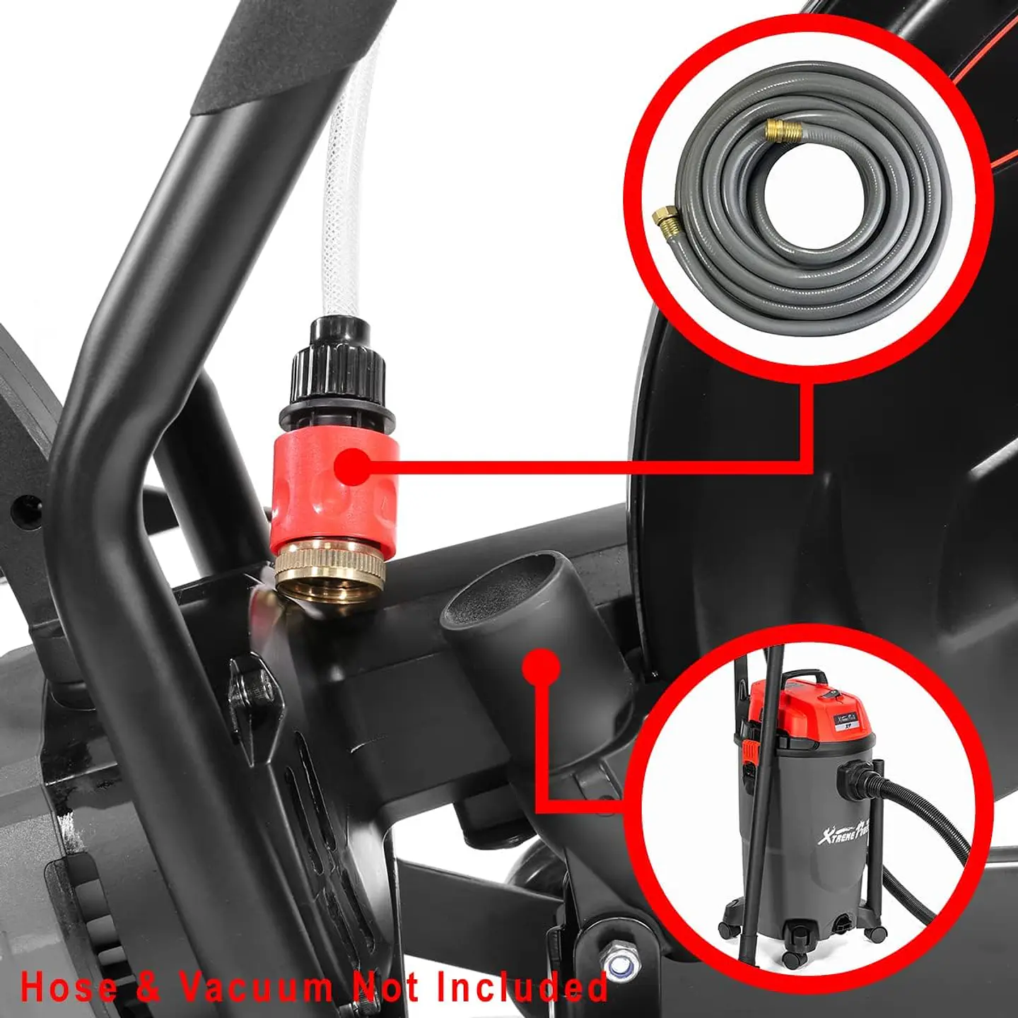 XtremepowerUS Sierra de demostración circular del cortador del disco de la energía eléctrica 3200W para el rodillo de guía de hormigón mojado/seco cortado, 16" 8