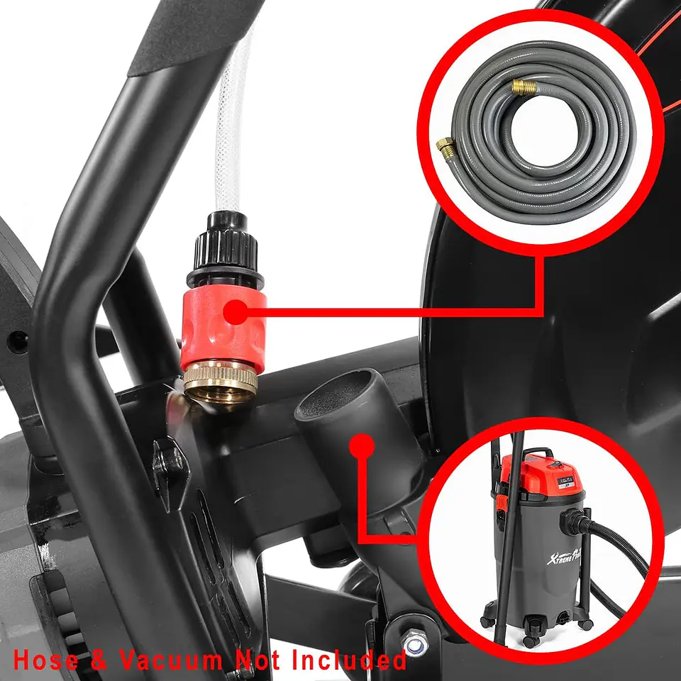 XtremepowerUS Sierra de demostración circular del cortador del disco de la energía eléctrica 3200W para el rodillo de guía de hormigón mojado/seco cortado, 16" 8