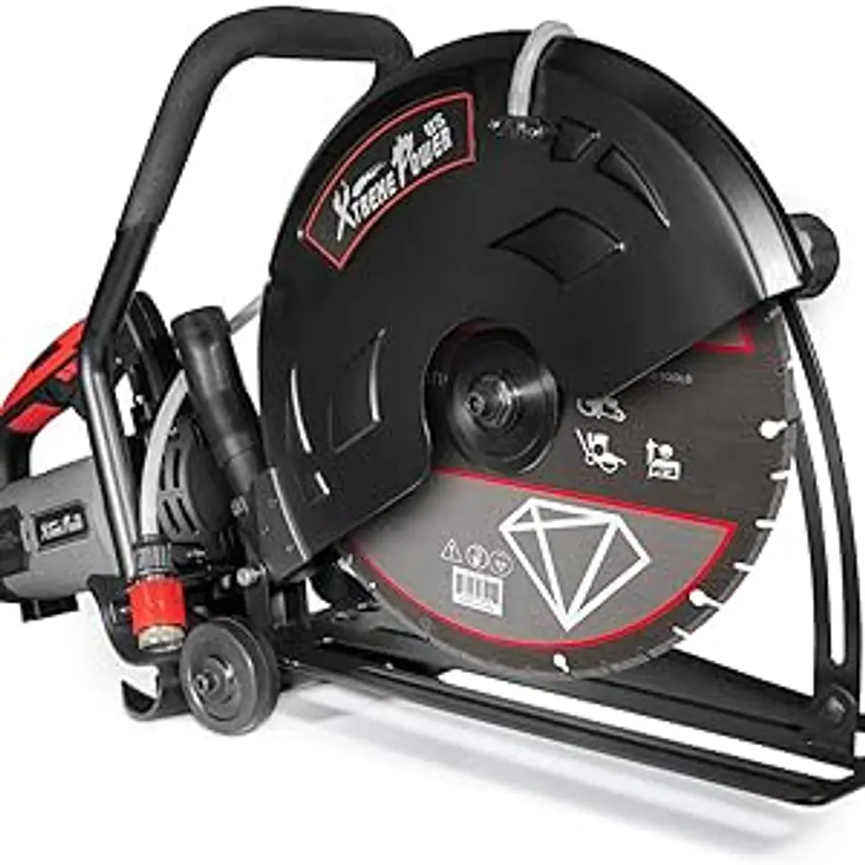 XtremepowerUS Sierra de demostración circular del cortador del disco de la energía eléctrica 3200W para el rodillo de guía de hormigón mojado/seco cortado, 16" 9