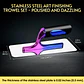 UpJiaflarish - Juego de 3 paletas de acabado de pintura de acero inoxidable, herramienta manual de construcción de mampostería pulida y deslumbrante para pintura artística, Marmori... - thumbnail 3