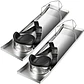 VEVOR Rodilleras de hormigón deslizante de 28 x 8 pulgadas, de acero inoxidable, par de deslizadores móviles con rodilleras de hormigón y correas para tablero para acabado de concr... - thumbnail 1