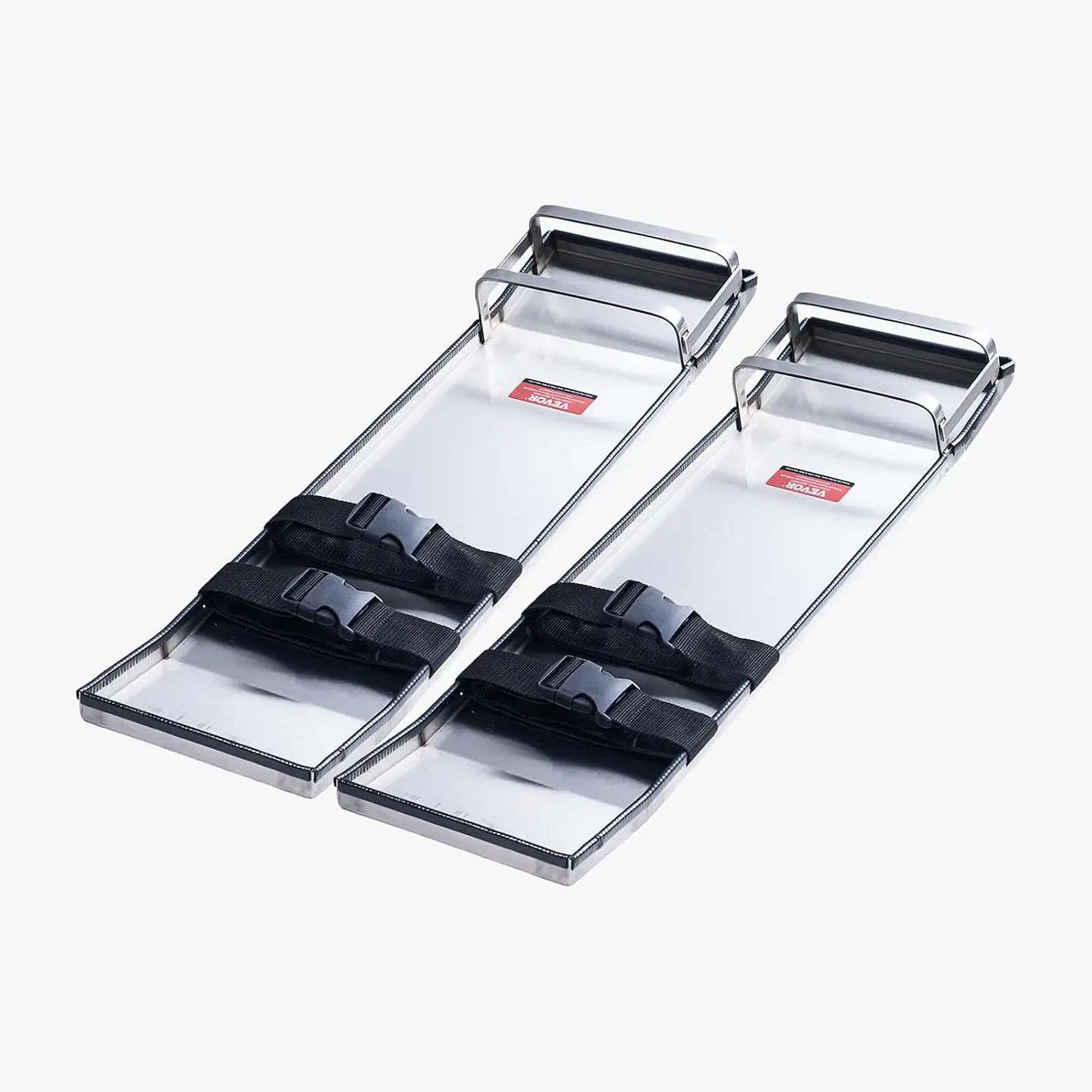 VEVOR Rodilleras de hormigón deslizante de 28 x 8 pulgadas, de acero inoxidable, par de deslizadores móviles con rodilleras de hormigón y correas para tablero para acabado de concr... 4