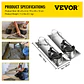 VEVOR Rodilleras de hormigón deslizante de 28 x 8 pulgadas, de acero inoxidable, par de deslizadores móviles con rodilleras de hormigón y correas para tablero para acabado de concr... - thumbnail 10