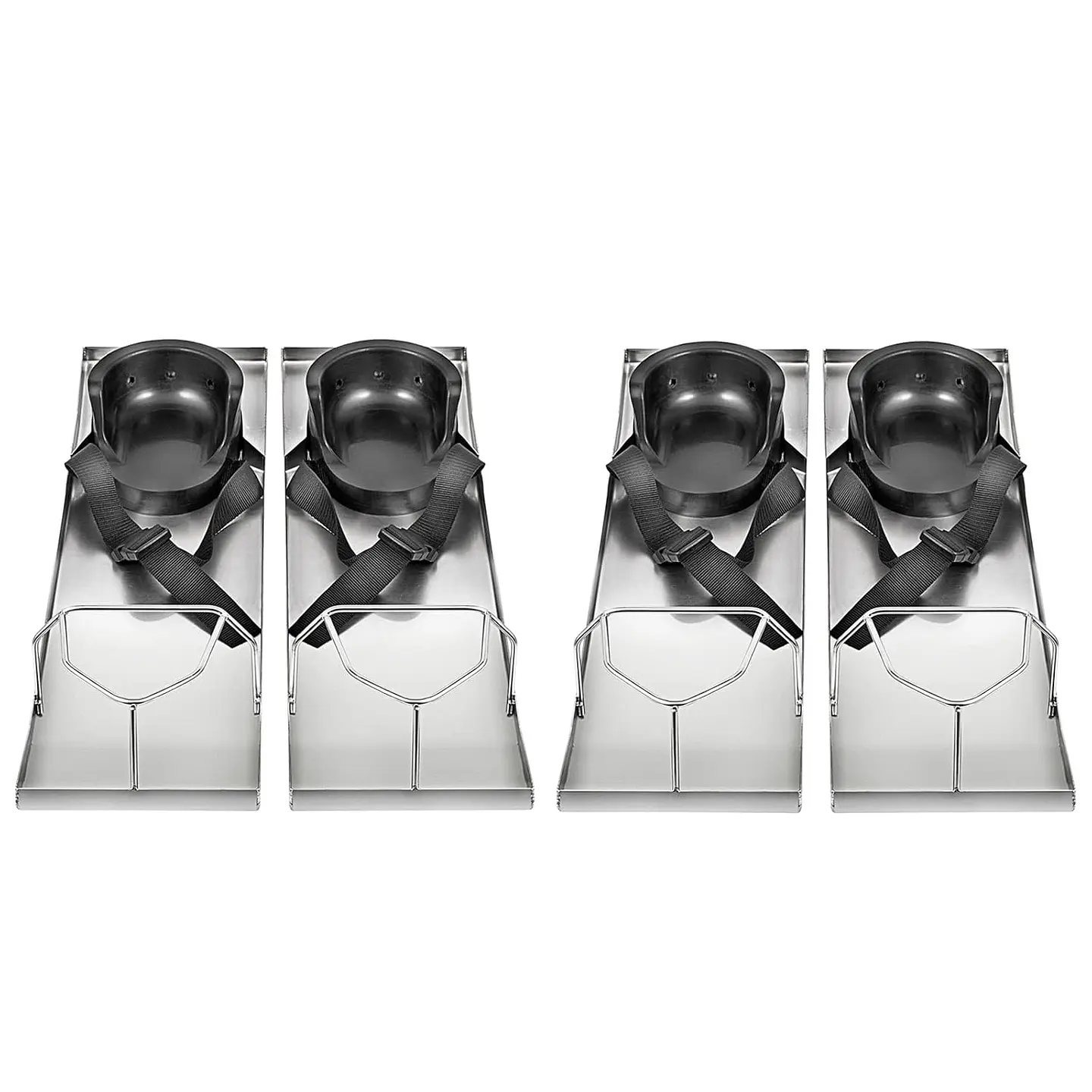 VEVOR Rodilleras de hormigón deslizante de 28 x 8 pulgadas, de acero inoxidable, par de deslizadores móviles con rodilleras de hormigón y correas para tablero para acabado de concr... 15