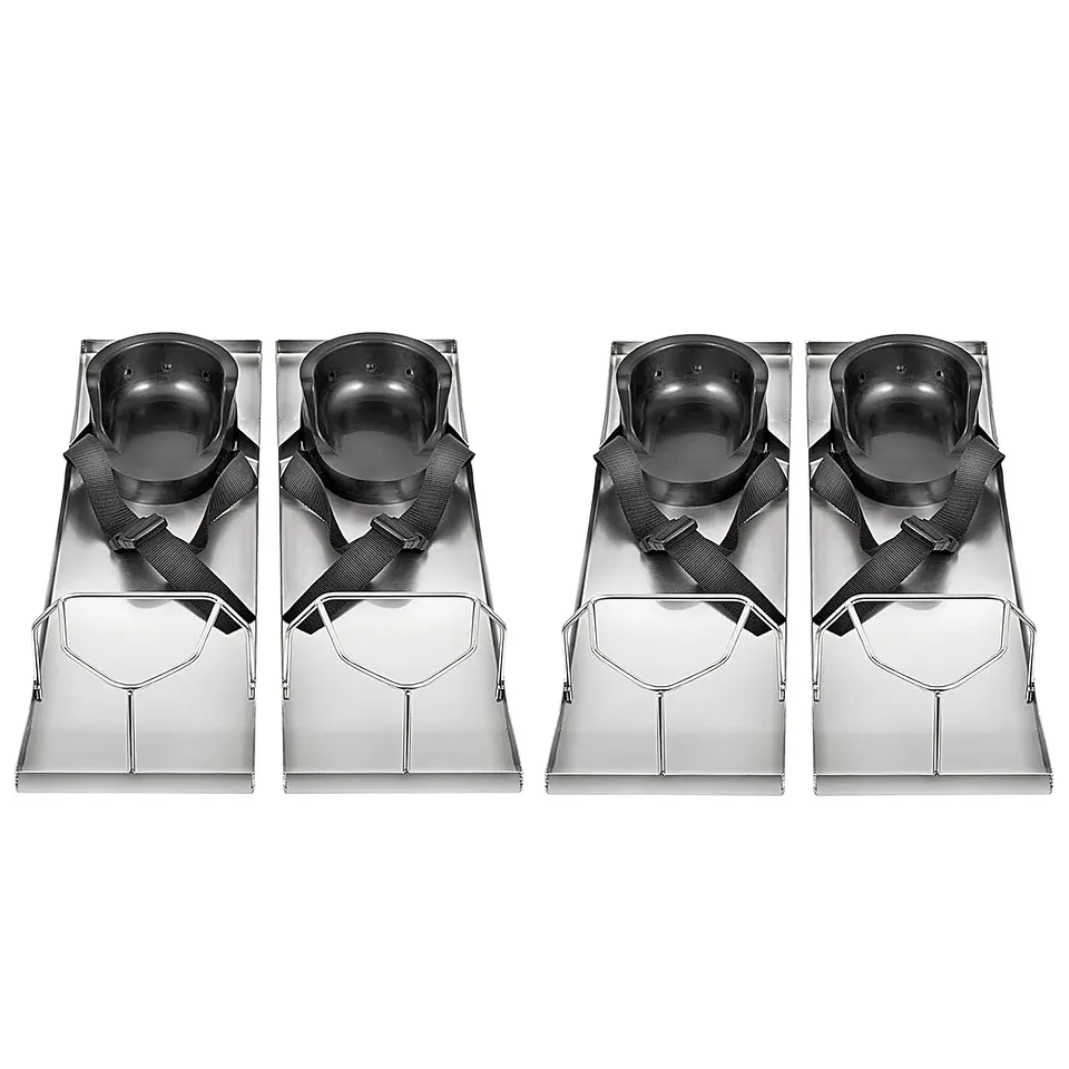 VEVOR Rodilleras de hormigón deslizante de 28 x 8 pulgadas, de acero inoxidable, par de deslizadores móviles con rodilleras de hormigón y correas para tablero para acabado de concr... 15