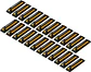 ZONETECH Guía de aparcamiento de goma resistente, 4 piezas de tope de rueda de garaje duradero de calidad premium para estacionamiento de grado profesional con cinta amarilla refle... - thumbnail 2