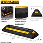 ZONETECH Guía de aparcamiento de goma resistente, 4 piezas de tope de rueda de garaje duradero de calidad premium para estacionamiento de grado profesional con cinta amarilla refle... - thumbnail 15
