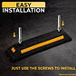 ZONETECH Guía de aparcamiento de goma resistente, 4 piezas de tope de rueda de garaje duradero de calidad premium para estacionamiento de grado profesional con cinta amarilla refle... - thumbnail 16