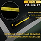 ZONETECH Guía de aparcamiento de goma resistente, 4 piezas de tope de rueda de garaje duradero de calidad premium para estacionamiento de grado profesional con cinta amarilla refle... - thumbnail 17