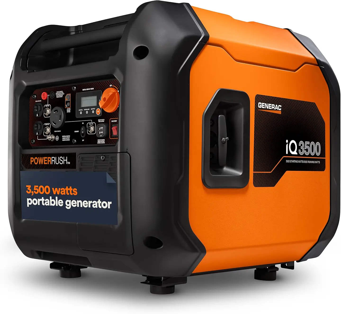 Generac 8251 GP2500i - Generador inversor portátil a gas de 2,500 vatios - Diseño compacto y ligero - Produce energía limpia y estable - Tecnología COsense 3
