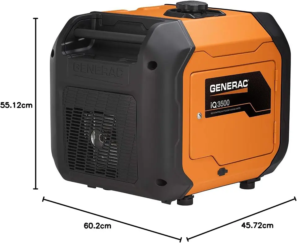 Generac 8251 GP2500i - Generador inversor portátil a gas de 2,500 vatios - Diseño compacto y ligero - Produce energía limpia y estable - Tecnología COsense 16