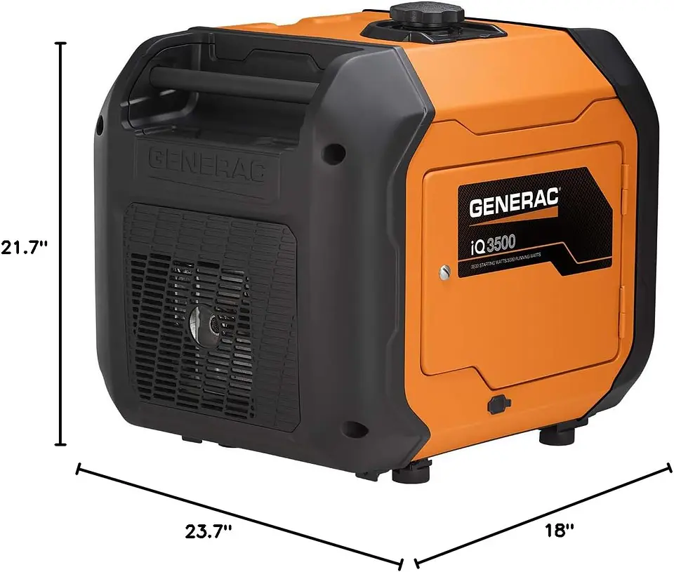 Generac 8251 GP2500i - Generador inversor portátil a gas de 2,500 vatios - Diseño compacto y ligero - Produce energía limpia y estable - Tecnología COsense 17
