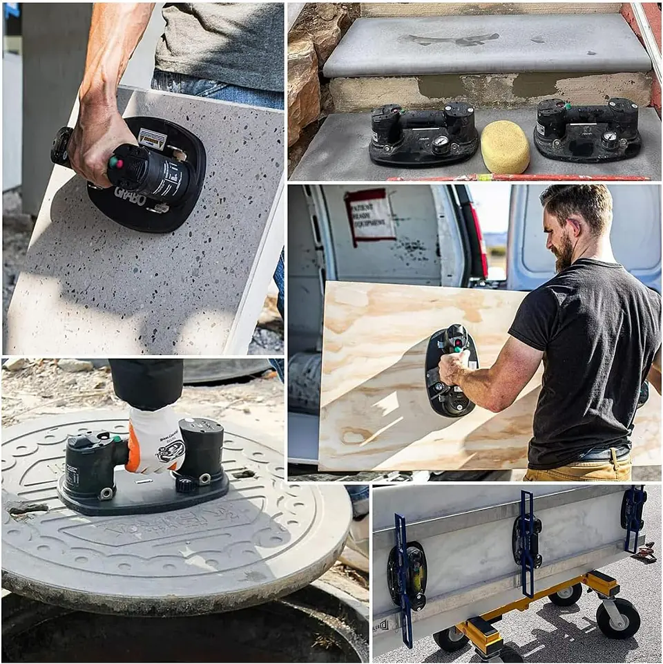 GRABO Nemo Grabo - Elevador eléctrico de ventosa al vacío con capacidad de carga máxima de 375 libras, incluye batería y sello 5