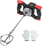 Mezclador de cemento 2100W, mezclador de hormigón portátil, mezclador de lodo de mano de 110 V para motor, pintura, lechada, yeso, Thinset, herramienta de agitación de forra... - Miniatura 1