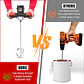  Mezclador de cemento 2100W, mezclador de hormigón portátil, mezclador de lodo de mano de 110 V para motor, pintura, lechada, yeso, Thinset, herramienta de agitación de forra... - Miniatura 5