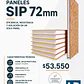 PANEL SIP 72mm, OSB 11,1mm, Aislación 50mm/2
