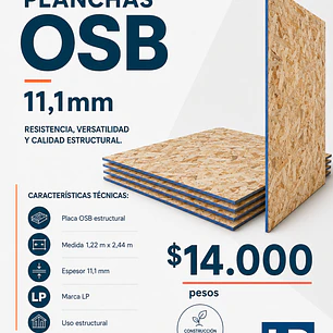 Plancha OSB LP Estructural 11,1 mm