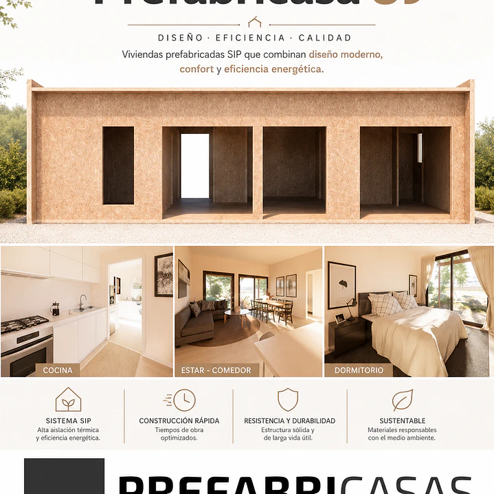 Prefabricasa 89 - Kit de paneles SIP para armar - 3D + 2B 2