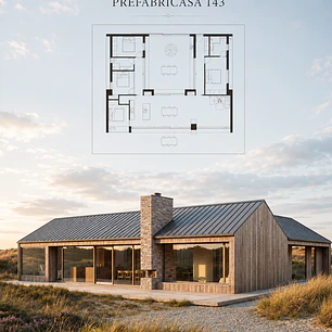 Prefabricasa 143 — Kit de paneles SIP para armar 143m² - 4D+2B