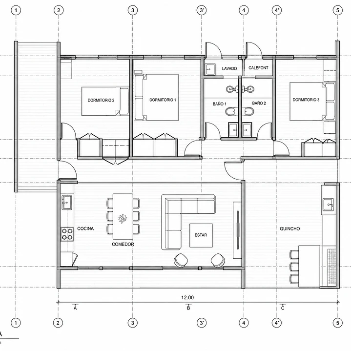 Prefabricasa 95 Kit de paneles SIP para armar 95m² - 3D + 2B 5
