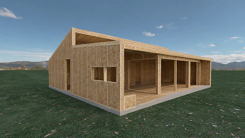 Prefabricasa 95 Kit de paneles SIP para armar 95m² - 3D + 2B