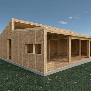 Prefabricasa 95 Kit de paneles SIP para armar 95m² - 3D + 2B
