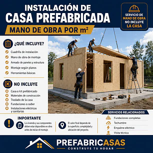 Instalación de Casa Prefabricada | Mano de Obra por m²
