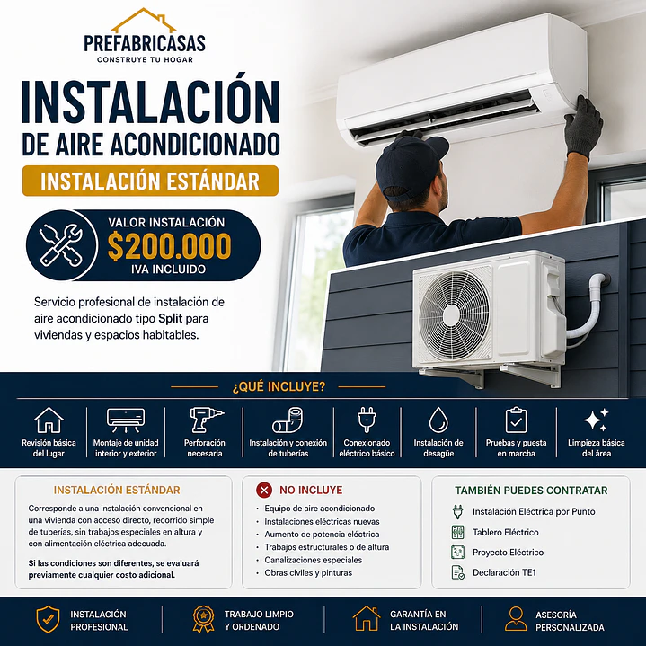 Instalación de Aire Acondicionado | Instalación Estándar 1