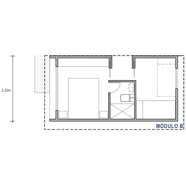 Módulo Maitén 19,2m2 - A