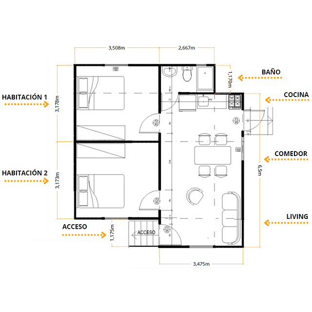 Casa Quillay 49m2